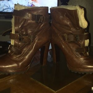 Dolce. VIta dark brown leather boots